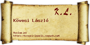 Kövesi László névjegykártya