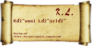 Kövesi László névjegykártya