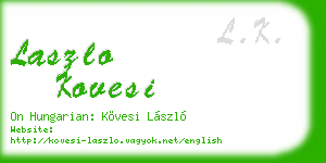 laszlo kovesi business card